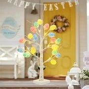 Lighted Easter Egg Tree with 24pcs Easter Egg Ornaments